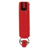 Pepper Shot 1.2% MC 1/2 oz pepper spray hard case belt clip and quick release keychain red