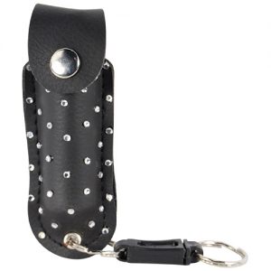 Wildfire 1.4% MC 1/2 oz with rhinestone leatherette holster black and quick release keychain