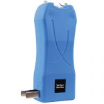 Rechargeable Runt 20,000,000 volt stun gun with flashlight and wrist strap disable pin Blue