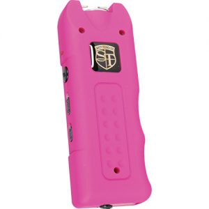 20,000,000 volt MultiGuard Stun Gun Alarm and Flashlight with Built in Charger Pink